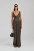 Silk Cowl Bustier - Dark Olive [[AU_MEDIA:gid://shopify/Video/27963876311127]]