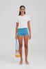 Terry Knit Tie Short - Cobalt/White [[AU_MEDIA:gid://shopify/Video/27767351967831]]