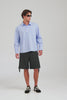 Cotton Stripe Popover Shirt - Blue/White Stripe [[AU_MEDIA:gid://shopify/Video/27965631201367]]