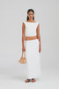 Linen Wrap Maxi Skirt - White [[AU_MEDIA:gid://shopify/Video/27767267426391]]