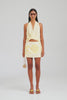 Beaded Silk Mini Skirt - Pastel Yellow Rose [[AU_MEDIA:gid://shopify/Video/27801393889367]]