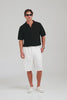 Relaxed Linen Cargo Short - White [[AU_MEDIA:gid://shopify/Video/27965652992087]]