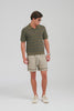 Stripe Ottoman Rib Polo - Olive/Slate Blue [[AU_MEDIA:gid://shopify/Video/27767447683159]]