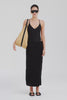 Venroy Silk Wrap Skirt - Black