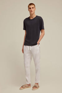 Linen T-Shirt - Navy