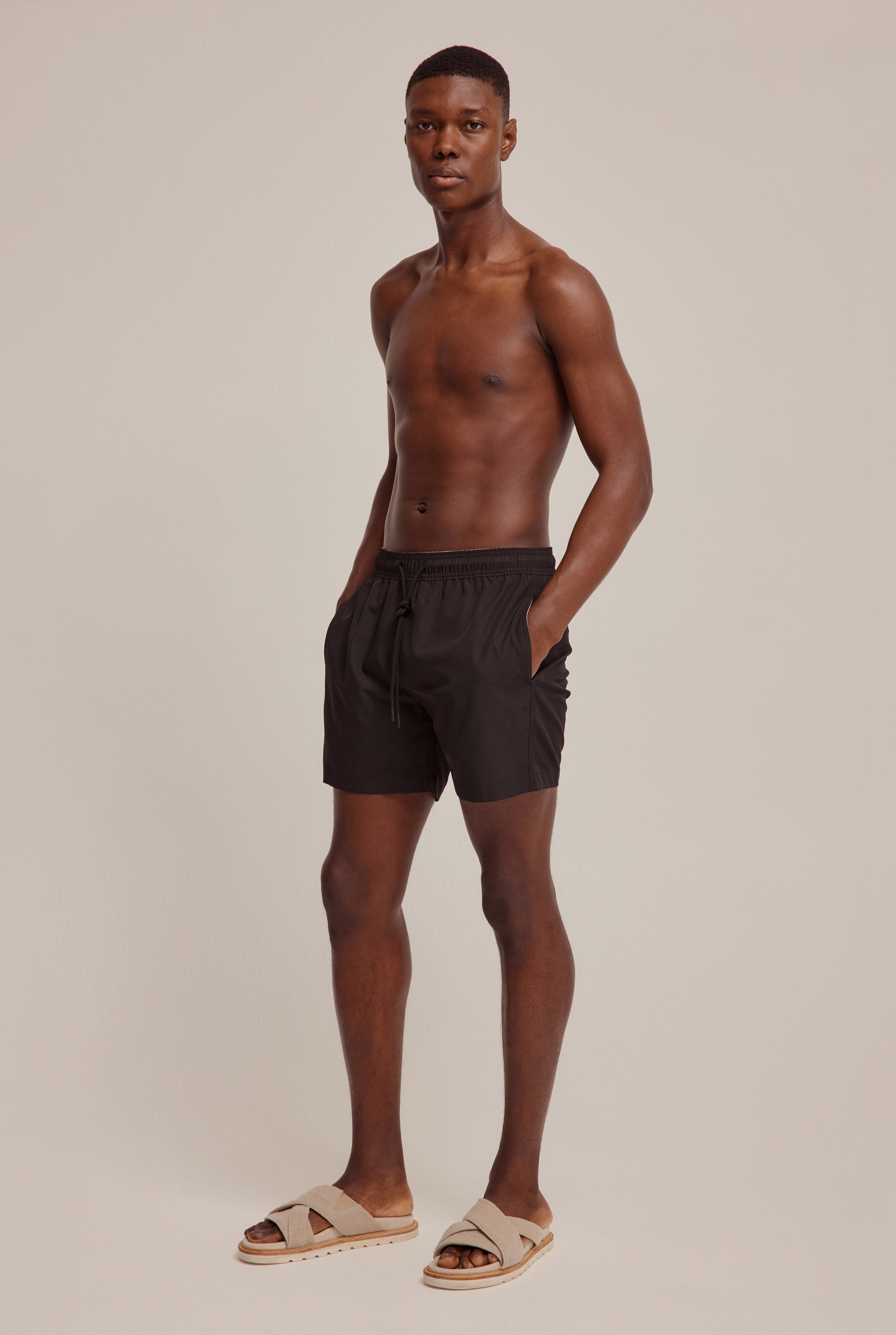 Solid Stretch Swim Short - Black