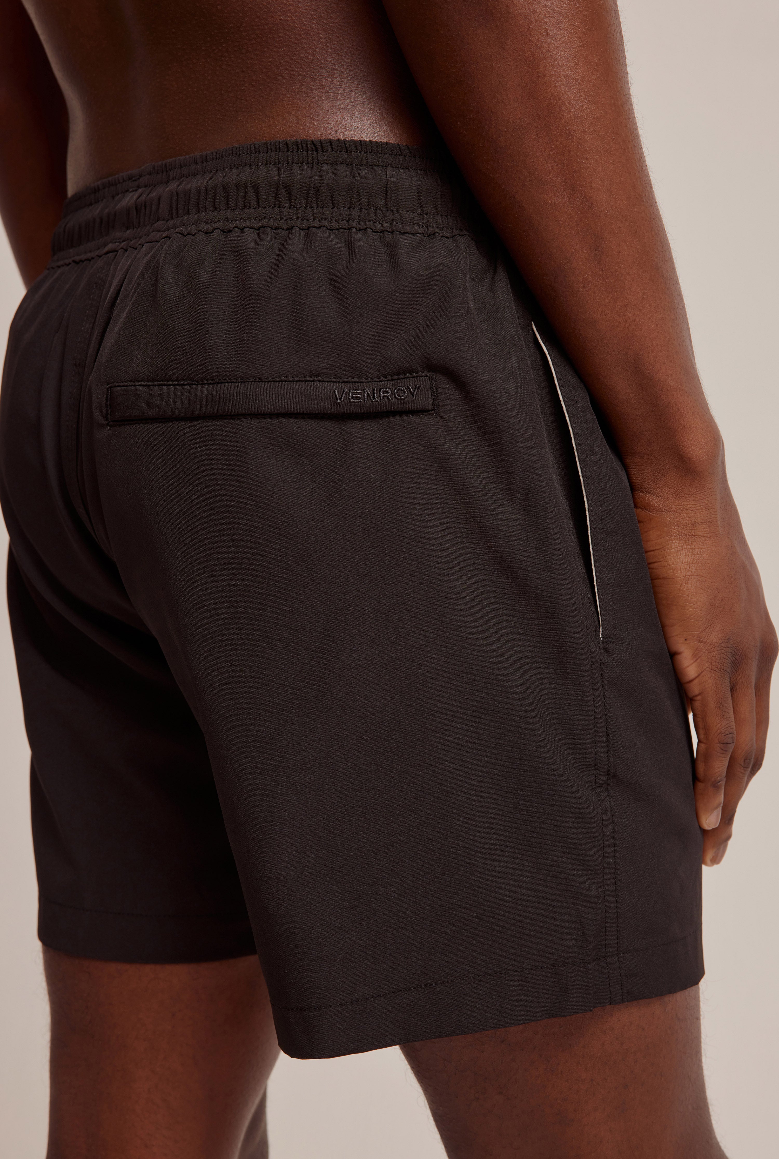 Solid Stretch Swim Short - Black